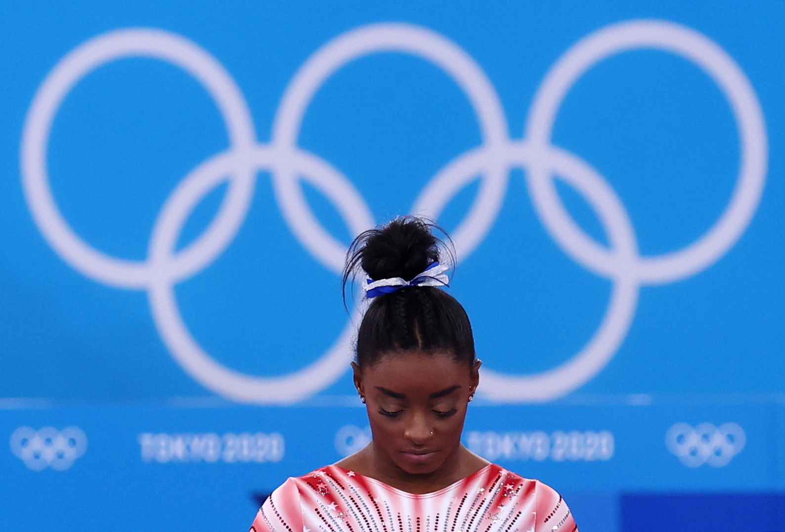 美国体操名将拜尔斯(simone biles)是四届奥运金牌得主(路透社)