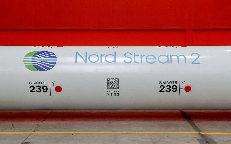 连接俄罗斯和德国的北溪-2天然气管道项目，旨在绕过乌克兰，把俄罗斯天然气直接输送至德国和欧洲其他国家，整条管道全长约1200公里。（路透社） 
