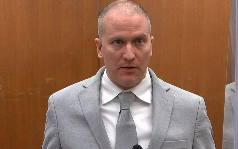 明尼阿波利斯前警员肖万，被判定谋杀非裔男子弗洛伊德，判处21年的监禁。（法新社档案照）

 