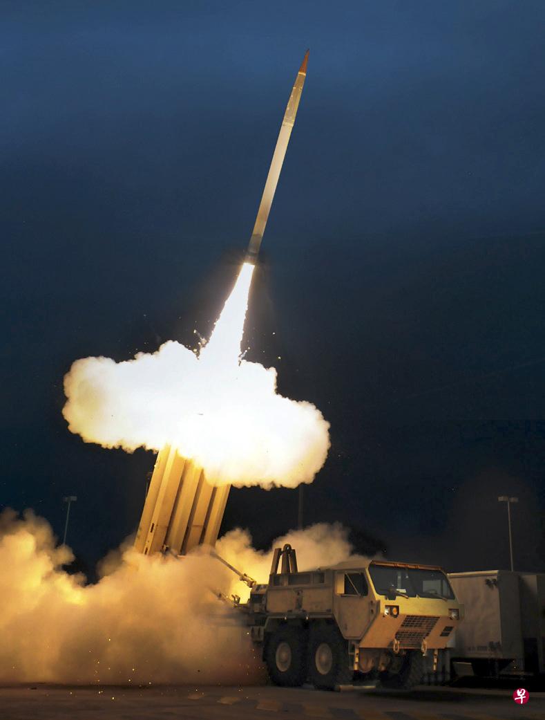 军火商洛克希德·马丁在美国试射萨德导弹的情景.(互联网)