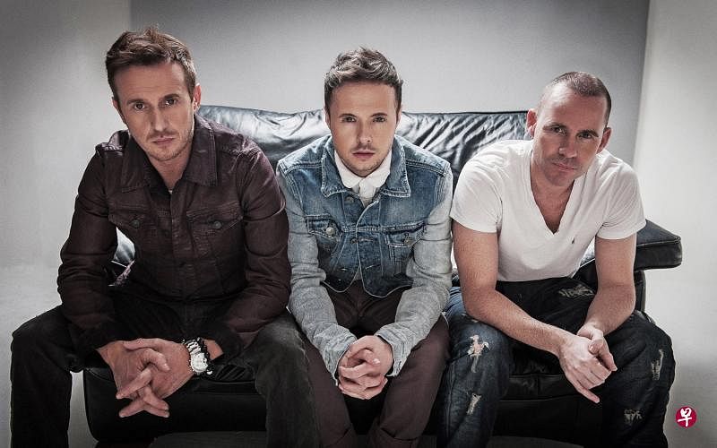 英国乐团"911"三成员jimmy constable(左起),lee brennan,spike