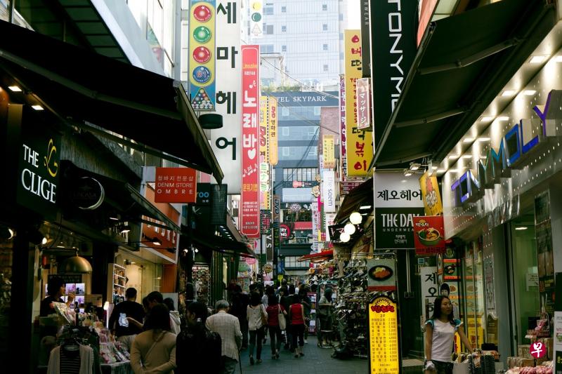 韩国街道 真实照片图片