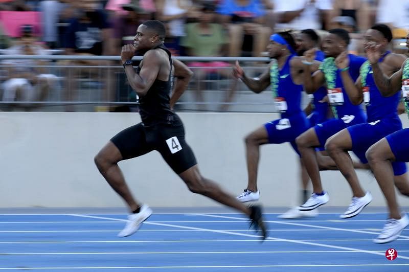 美国田径锦标赛 9秒99夺100米冠军 科尔曼 展示称霸世界实力